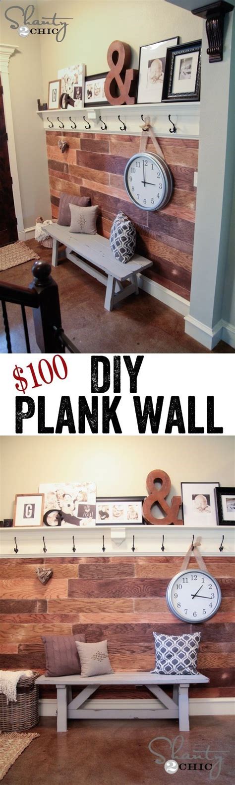 Easy And Cheap Diy Plank Wall Frugally Made But Gorgeous Country Chic