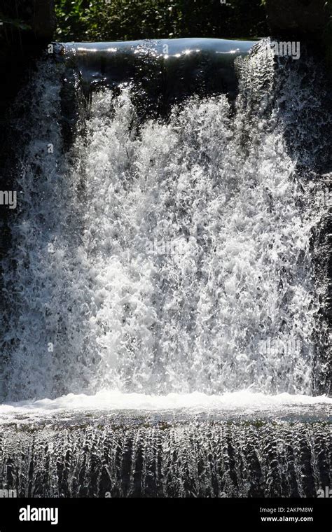 River Overflow Or A Small Dam Overflow Water Supply Stock Photo Alamy