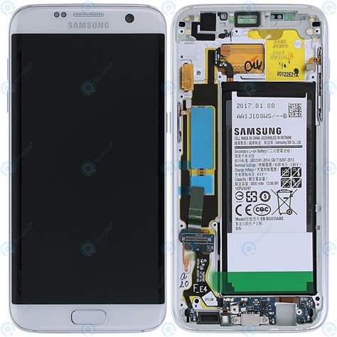 Samsung Galaxy S Edge Sm G F Display Unit Complete White Battery