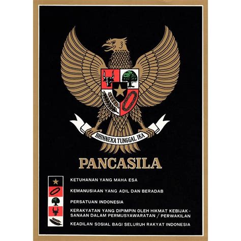 Jual Walldekor Hiasan Dinding Plus Bingkai Tema Pancasila Poster Pancasila Shopee Indonesia