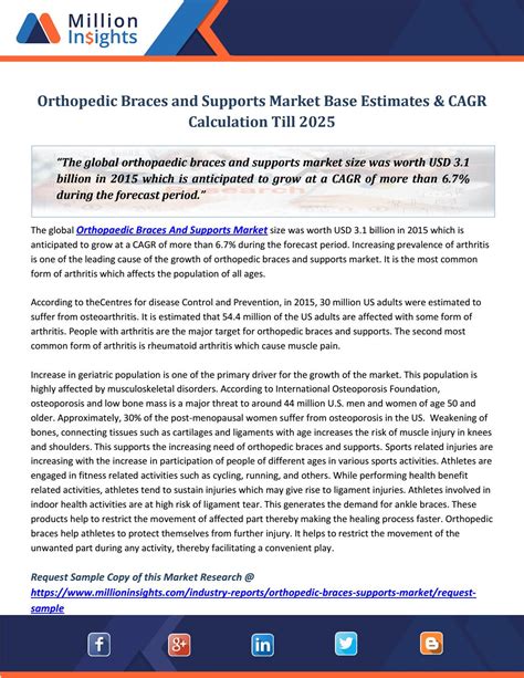 Orthopedic Braces And Supports Market Base Estimates Cagr Calculation