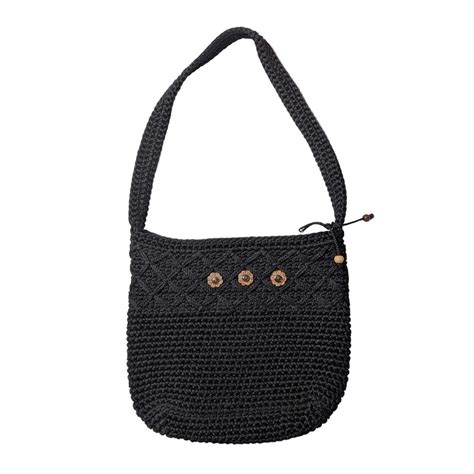 Black Crochet Shoulder Bag Jai Originals Hand Depop