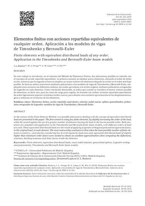 PDF Elementos Finitos Con Acciones Repartidas Equivalentes Oa Upm Es