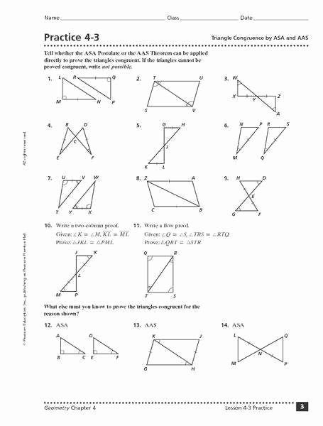 50 Triangle Congruence Proofs Worksheet