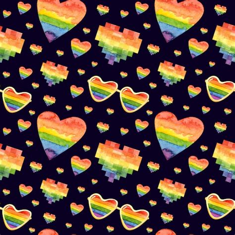 Premium Psd Lgbt Pride Month Seamless Pattern Lgbtq Rainbow Clipart