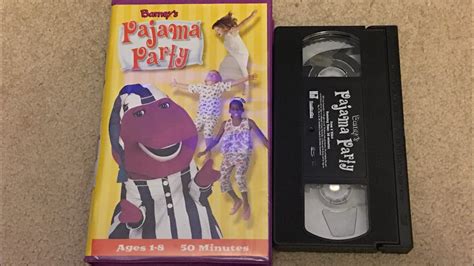 Barney Pajama Party VHS YouTube