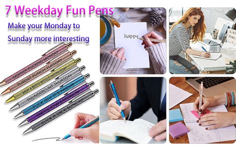 Pcs Funny Pens Seven Days Of The Week Pen Describing Mentality