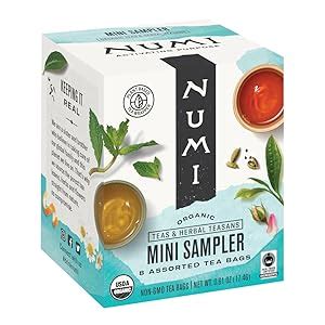 Amazon Numi Organic White Herbal Tea Mini Sampler Black Green