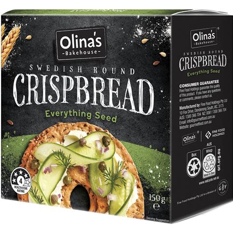 Olina S Bakehouse Swedish Round Crispbread Everything Seed G