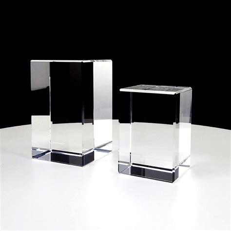 High Quality Blank Crystal Block Cube In Different Shapes For 3d Laser