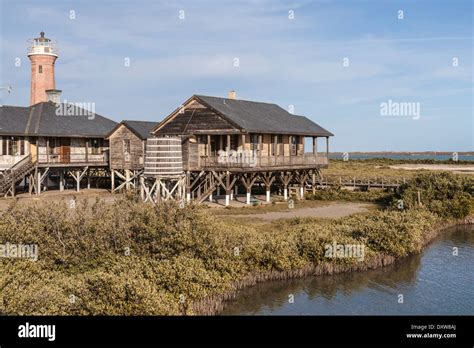 Aransas Pass Lighthouse, also known as Lydia Ann Lighthouse, in Aransas ...