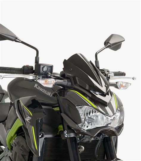 Kawasaki Z900 Puig Naked New Generation Sport Black Windshield 9689N