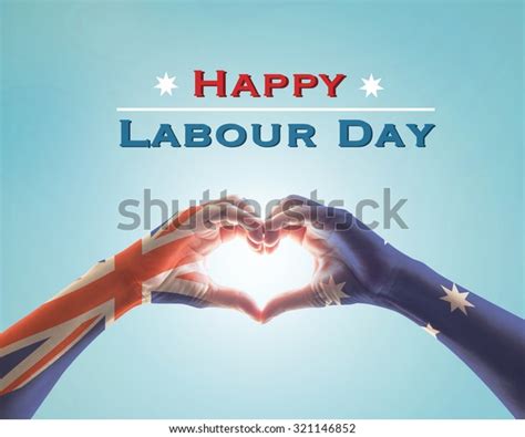 Happy Labour Day Australia Flag Pattern Stock Photo (Edit Now) 321146852