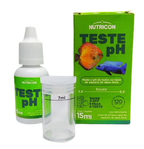 Teste PH P Aquários Água Doce Nutricon 15 Ml Barbusfish