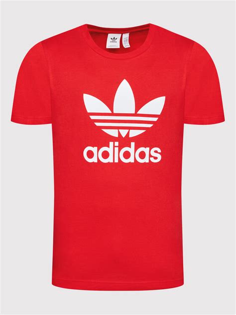 Adidas T Shirt Adicolor Classics Trefoil He9511 Rot Regular Fit Modivo De