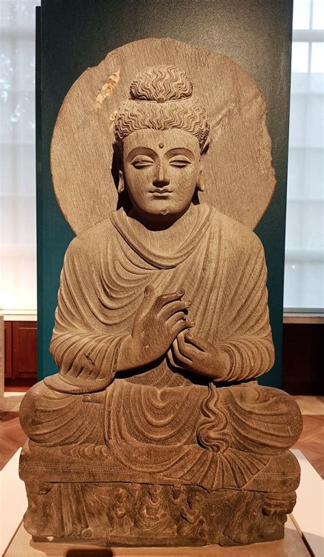 Sculpture Of Buddha In The Dharmachakra Mudra From Jamalgarhi Khyber