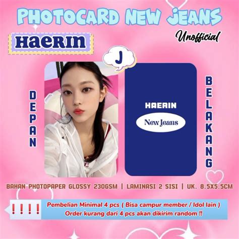 Jual Photocard New Jeans Haerin Photocard Unofficial Photocard