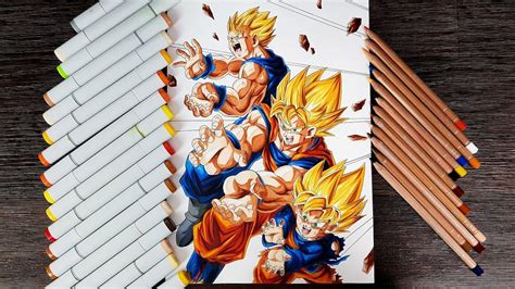 Goku Gohan And Goten Kamehameha