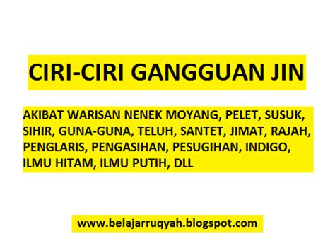 Ciri Ciri Gangguan Sihir Dan Jin Serta Solusinya Belajar Ruqyah