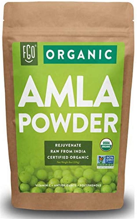 Organic Amla Powder Amalaki Oz Resealable Kraft Bag Raw