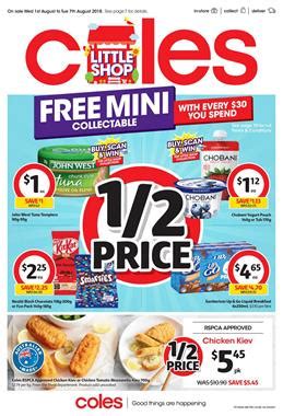 Coles Catalogue Deals 1 7 Aug 2018 Half Prices Catalogue AU