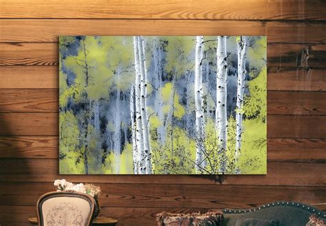 Aspen Tree Wall Art Abstract Wall Art Aspen Trees Mountain Wall Art