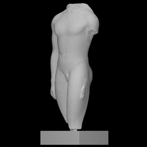 D Printable Torso Of An Archaic Statue Of A Youth Kouros By Scan The