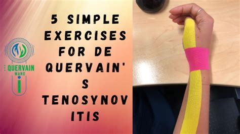 5 Simple Exercises For De Quervains Tenosynovitis