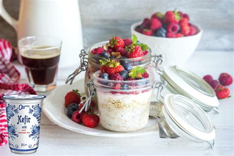 QUARKI Kefir Overnight Oats Ein Leckeres Rezept Von Quarki Milchprodukte