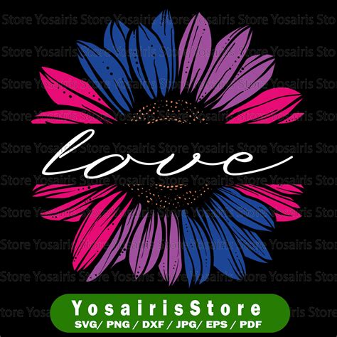 Lgbt Pride Sunflower Svg File Watercolor Lgbtq Pride Month Inspire Uplift