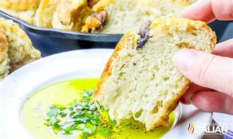 No Knead Roasted Garlic Skillet Bread Video The Slow Roasted Italian