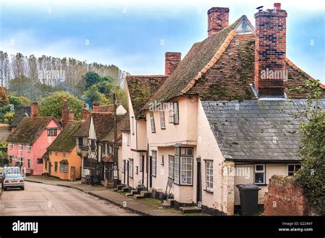 Kersey Village Suffolk UK Stock Photo - Alamy