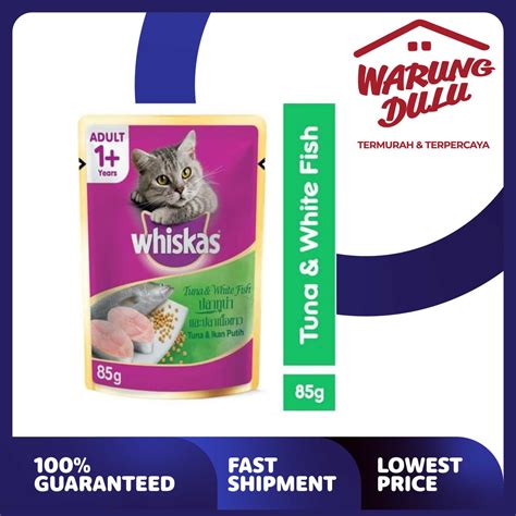 Jual WHISKAS POUCH TUNA WHITE FISH 80GR Shopee Indonesia