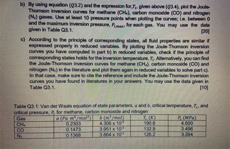 Solved Q3 The Joule Thomson Coefficient Yjr Is Expressed Chegg