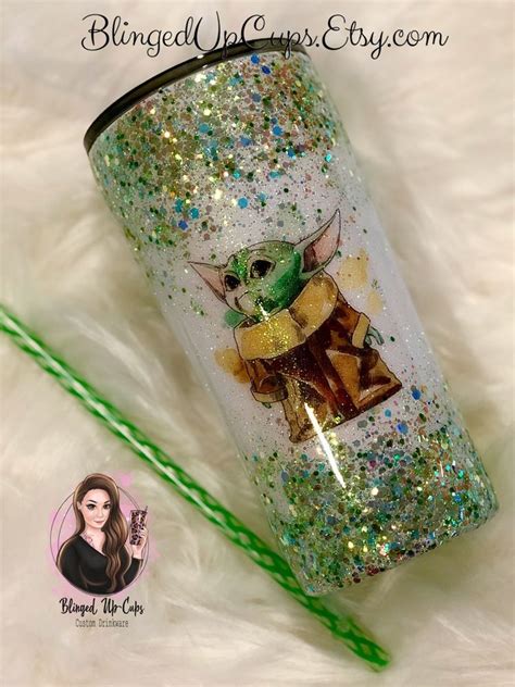 Baby Yoda Outer Space Starbucks Inspired Glitter Tumbler Artofit