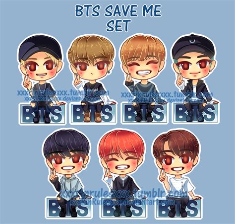 Bts Save Me Set By Rinspirit Art On Deviantart