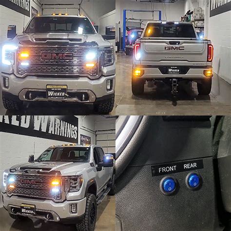 Amber White Emergency Lights 2021 Gmc Sierra 2500 Hd