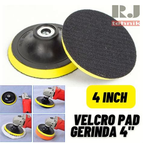 Tatakan Perekat Amplas Bulat Velcro Pad Gerinda Tangan Inch Lazada