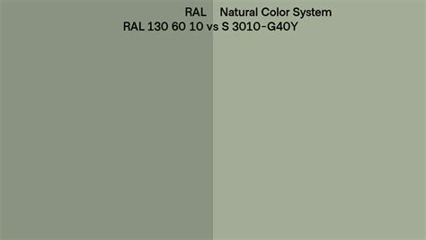 Ral Ral 130 60 10 Vs Natural Color System S 3010 G40y Side By Side