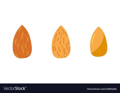 Almond Icon Flat Of Ic Royalty Free Vector Image