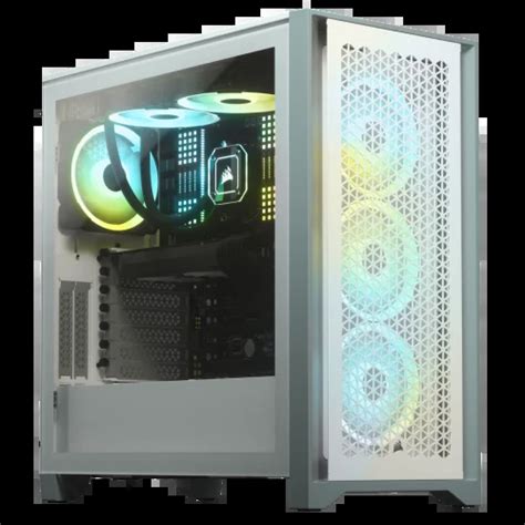 Corsair 4000d Airflow Tempered Glass Mid Tower Atx Casing White