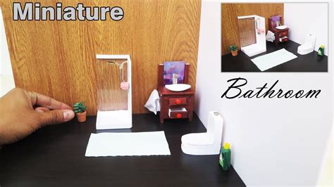 Diy Miniature Bathroom Dollhouse Easy Crafts Ideas Youtube