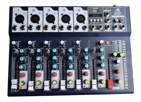 Mixer Mesclador American Sound Canales As Mx Usb Bt Surtiradio