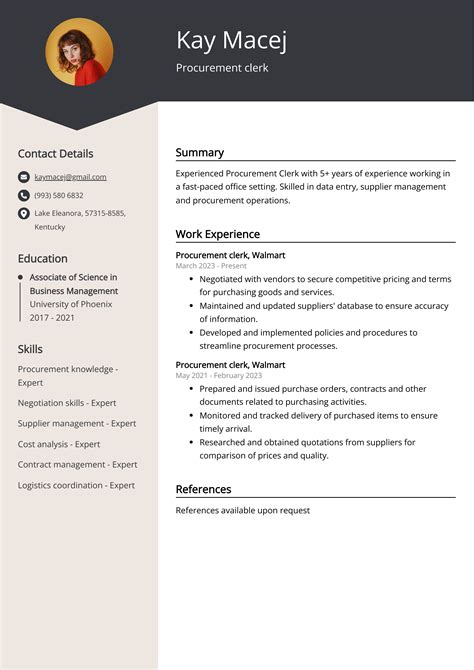 Procurement Clerk Resume Examples Template 20 Tips