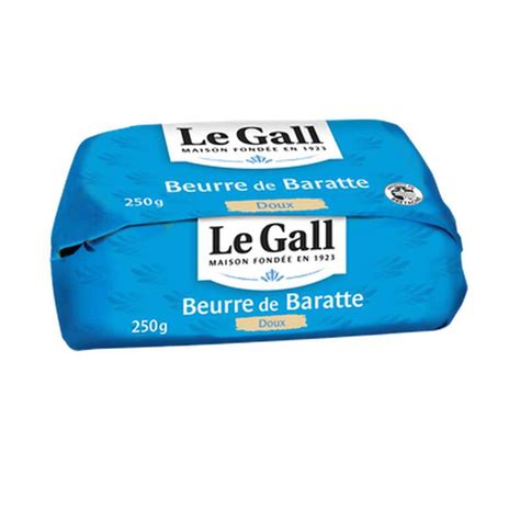 Beurre de baratte doux fabrication à l ancienne Le Gall 250 g La