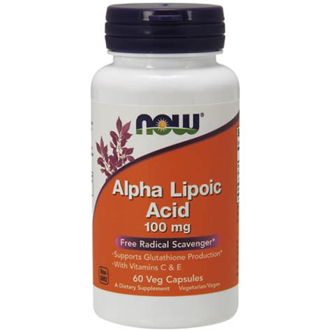 ᐉ Now Alpha Lipoic Acid 100 мг 60 капсули на топ цена — Fitholic