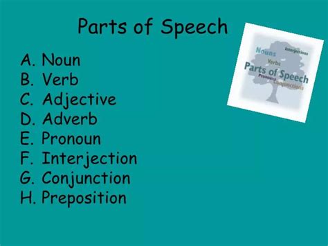 Ppt Parts Of Speech Powerpoint Presentation Free Download Id1829781