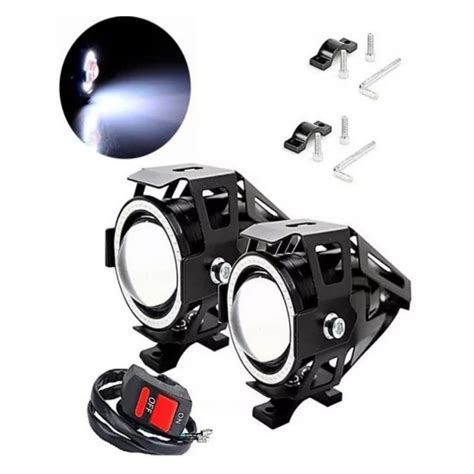 Par Farol Milha Moto Angel Eye U5 Led Auxiliar 20w Neblina Shopee Brasil