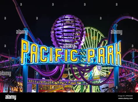 Pacific Park at Night Stock Photo - Alamy