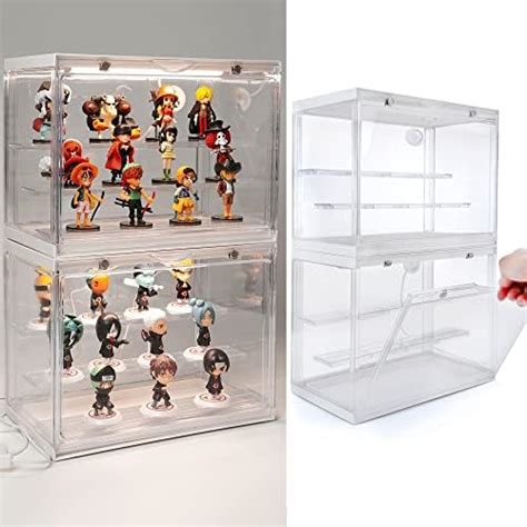 Deluxe Acrylic Figurine Display Case For Doll Bobblehead Action Figure